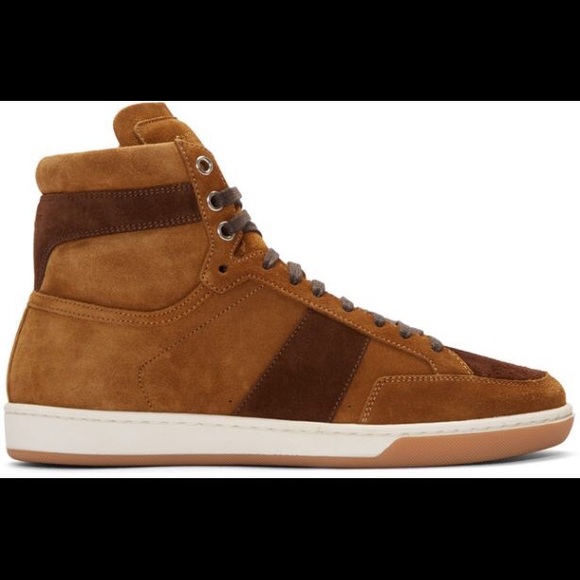 Men’s, Saint Laurent, Color Block Suede High Top - Picture 3 of 4